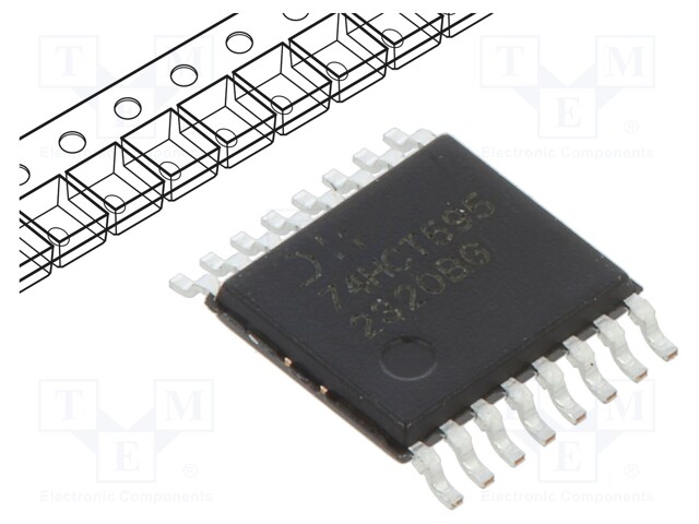 IC: digital; 8bit,shift register,serial input,parallel out