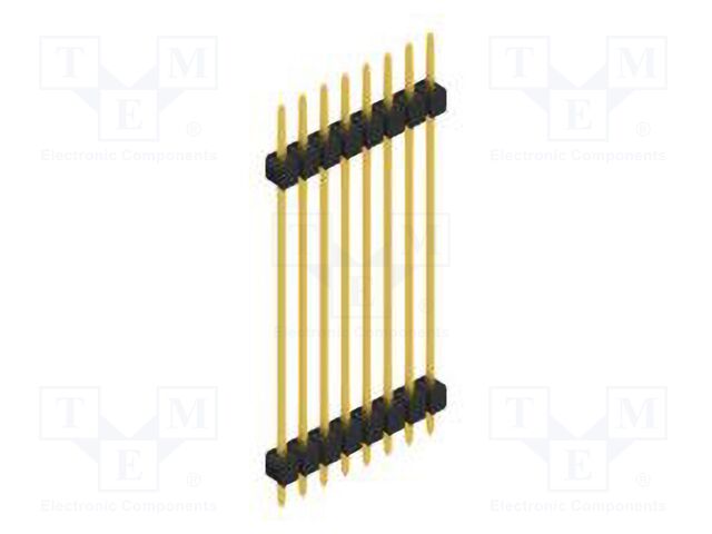 Connector: pin strips; pin header; male; PIN: 8; 2.54mm; THT; 1x8
