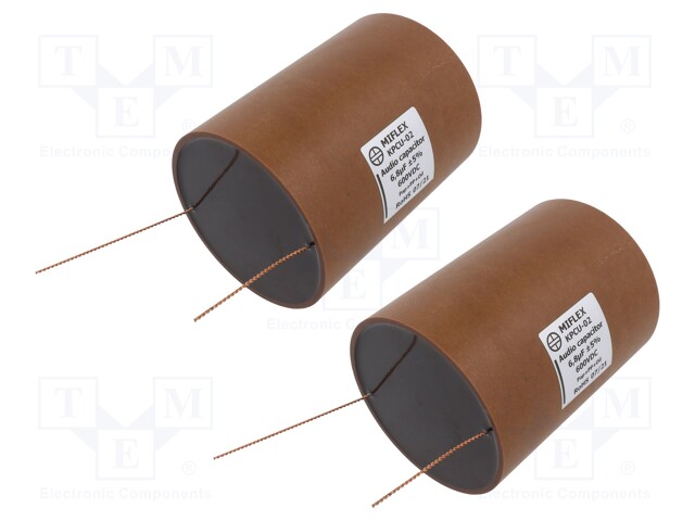 Capacitor: copper-polypropylene-paper; 6.8uF; 600VDC; ±5%; 0.0035