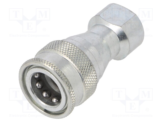 Quick connection coupling; double-sided; 250bar; Seal: NBR