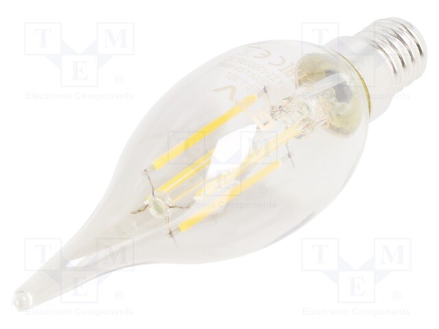 LED lamp; grey; E14; 230VAC; 4W; 360°; 2700K