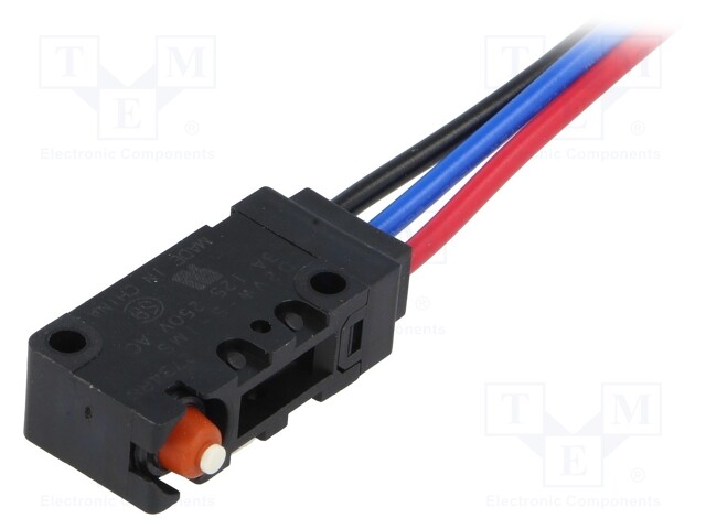 Microswitch SNAP ACTION; without lever; SPDT; 5A/250VAC; ON-(ON)