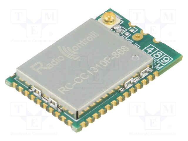 Module: RF; 868MHz; GPIO,SPI; -124dBm; 2.7÷3.8VDC; 14dBm; 15x22mm