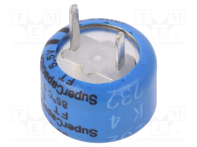 Capacitor: electrolytic; 0.1F; 5.5VDC; ESR: 16Ω; THT; -20÷+80%