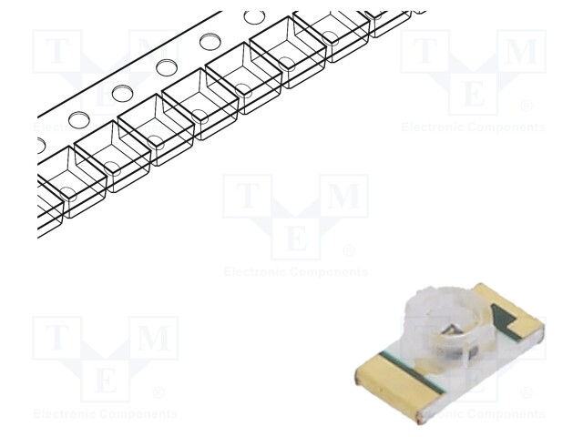 IR transmitter; 1mm; 3216; transparent; 160°; λp max: 940nm; SMD