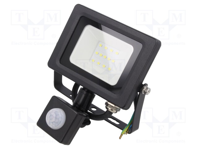 Lamp: LED flood light; 230VAC; 10W; 6400K; CRImin: 80; 800lm