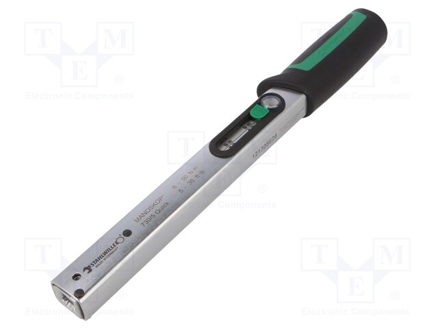 Wrench; dynamometric; 315mm; 6÷50Nm; Mounting: 9x12