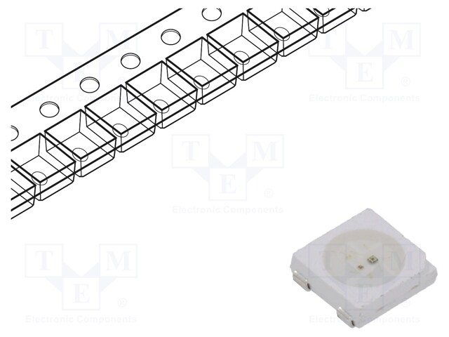 Programmable LED; SMD; 5050,PLCC4; RGB; 5x5x1.6mm; 3.7÷5.5V