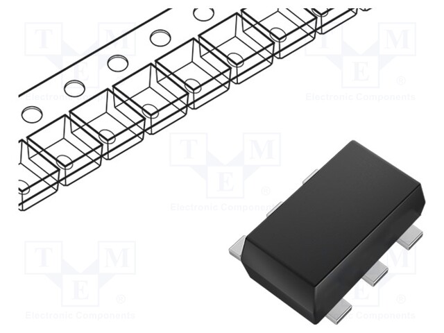 Transistor: NPN / PNP; bipolar; complementary; 50V; 0.15A; 0.1W