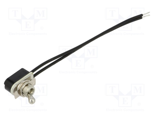 Switch: toggle; Pos: 2; SPST; OFF-ON; 3A/250VAC; Leads: leads 155mm