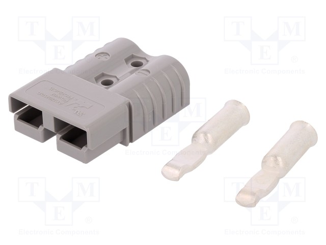Plug; wire-wire; SB120; hermaphrodite; PIN: 2; for cable; crimped