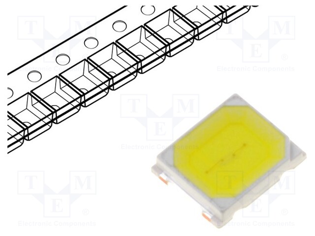 LED; SMD; 2835,PLCC2; white neutral; 20÷27lm; 6000÷8200mcd; 73