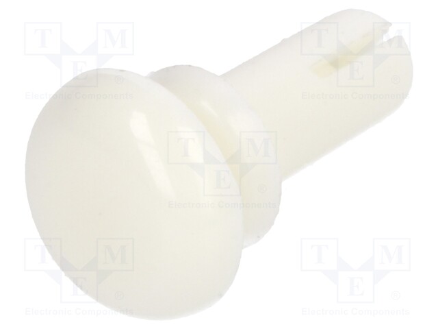Rivet; polyamide; L.rivet: 6.5mm; Panel cutout diam: 3.1mm; UL94HB