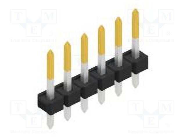 Connector: pin strips; pin header; male; PIN: 6; 2.54mm; THT; 1x6