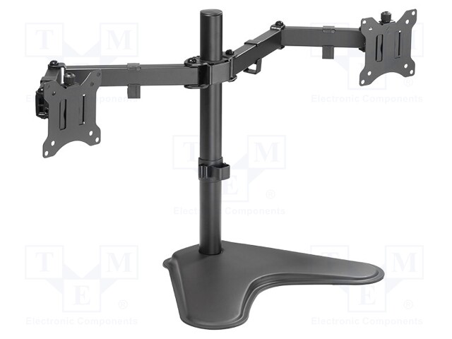 Monitor holder; 8kg; 17÷32"; Arm len: 390mm; for two monitors