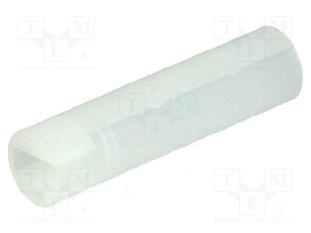 Spacer sleeve; LED; Øout: 4mm; ØLED: 3mm; L: 16mm; natural; UL94V-2