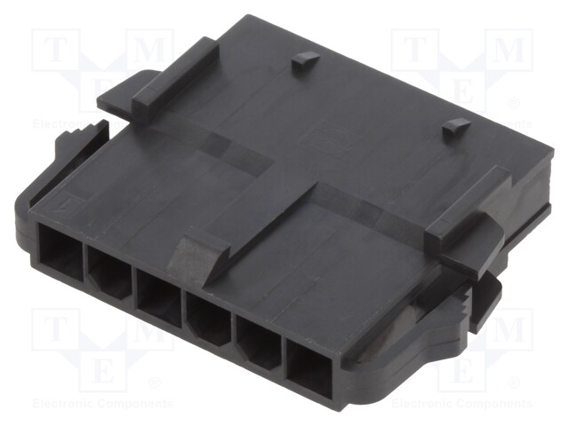Connector: wire-board; Colour: black; plug; male; -40÷105°C; PIN: 6