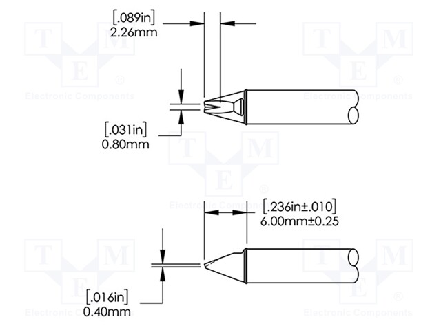 Tip; special; 1.6mm; 302°C; for soldering station