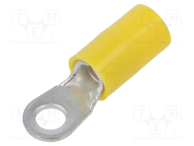 Tip: ring; M4; Ø: 4.3mm; 4÷6mm2; crimped; for cable; insulated