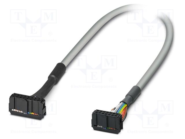Ribbon cable with IDC connectors; IDC/FLK 14pin,IDC/FLK 16pin