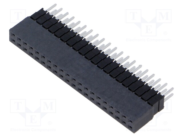 Connector: pin strips; male; PIN: 40; 2.54mm; gold-plated; THT