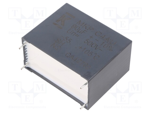 Capacitor: polypropylene; DC-Link; 90uF; ESR: 3.2mΩ; THT; ±10%