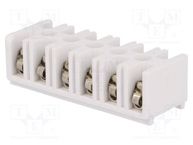 Terminal block; screw terminal; ways: 6; 4mm2; terminals: 12; 500V