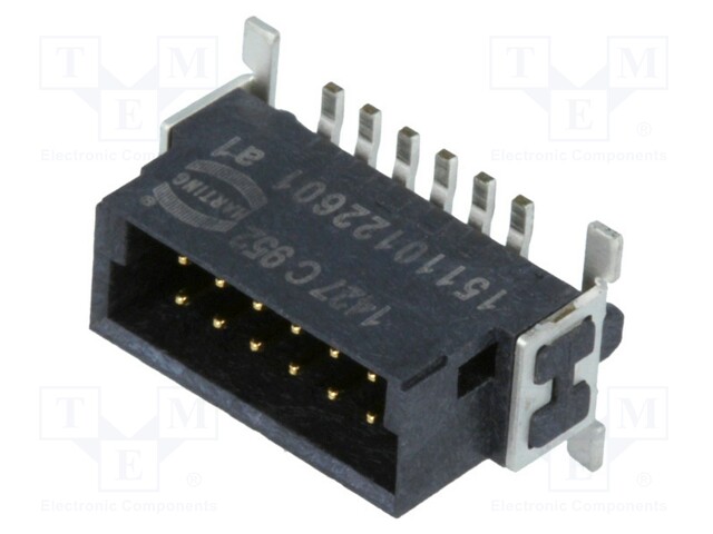 Connector: PCB to PCB; male; PIN: 12; 1.27mm; Series: har-flex; 2.3A
