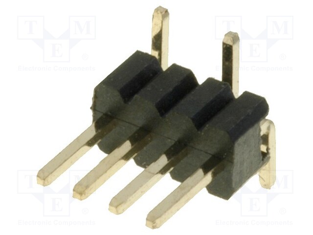 Pin header; pin strips; male; PIN: 4; vertical; 1.27mm; SMT; 1x4