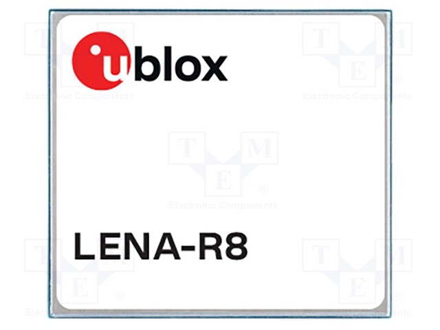 Module: LTE; Down: 10Mbps; Up: 5Mbps; LENA-R8; SMD; 30x27x2.7mm