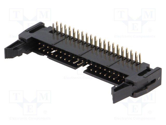 Socket; IDC; male; PIN: 40; angled 90°; THT; gold-plated; 2.54mm