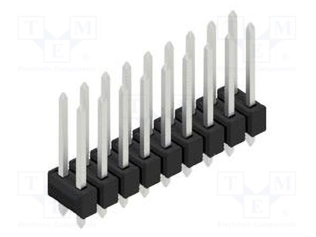 Connector: pin strips; pin header; male; PIN: 18; 2.54mm; THT; 2x9