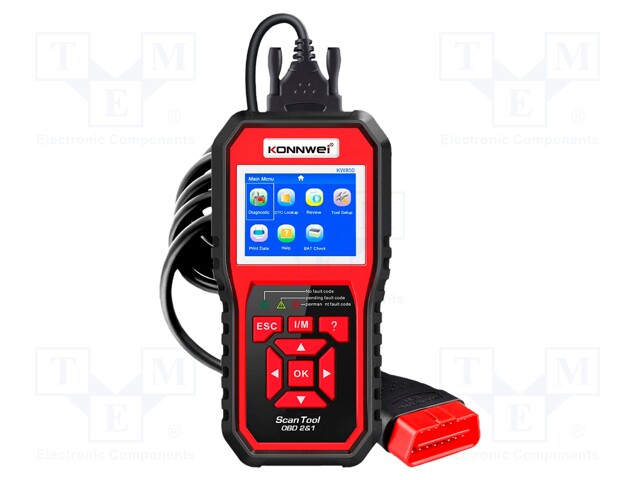 LCD; user's manual,case,test lead,USB cable; OBD; 8÷18VDC