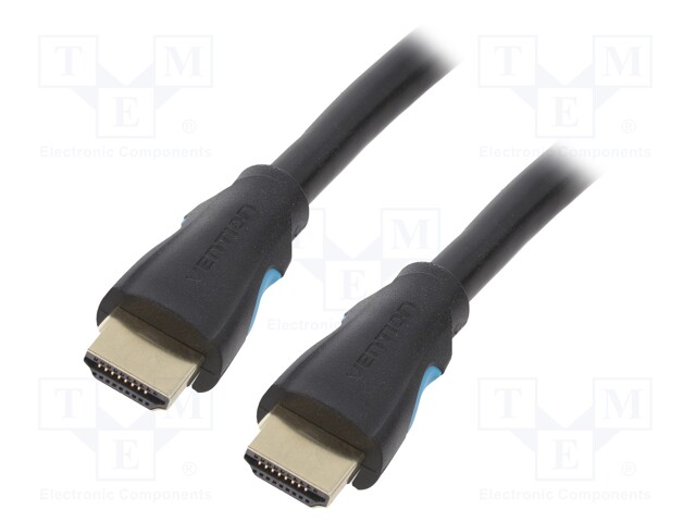 Cable; HDMI 2.0; HDMI plug,both sides; PVC; 2m; black; 30AWG