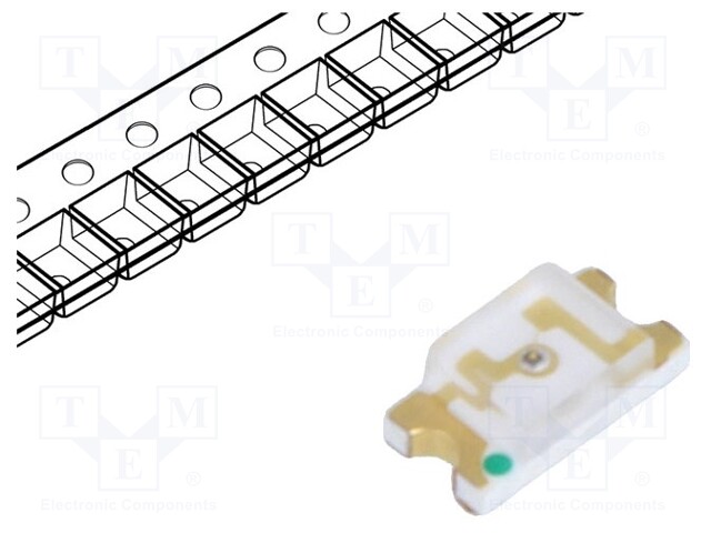 LED; SMD; 1206; yellow; 70mcd; 3.2x1.6x1.1mm; 140°; 1.8÷2.6V; 20mA