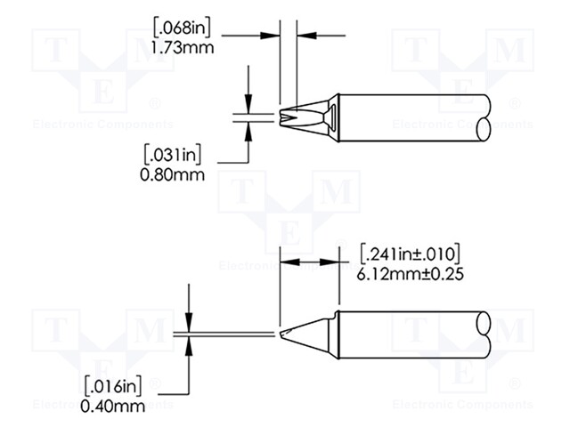 Tip; special; 1.6mm; 302°C; for soldering station