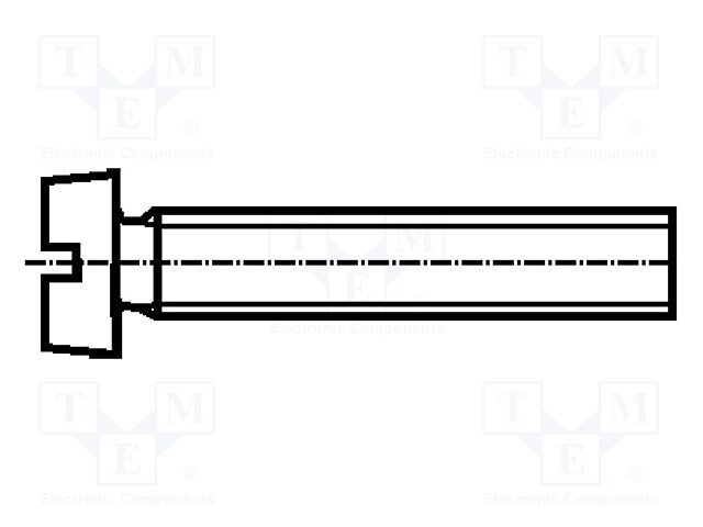Screw; M1,6x4; DIN: 84; Head: cheese head; slotted