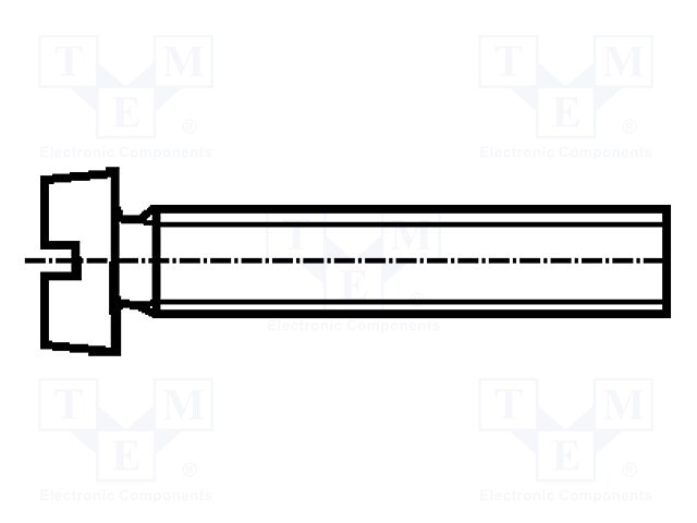 Screw; M4x12; 0.7; Head: cheese head; slotted; brass; DIN 84A