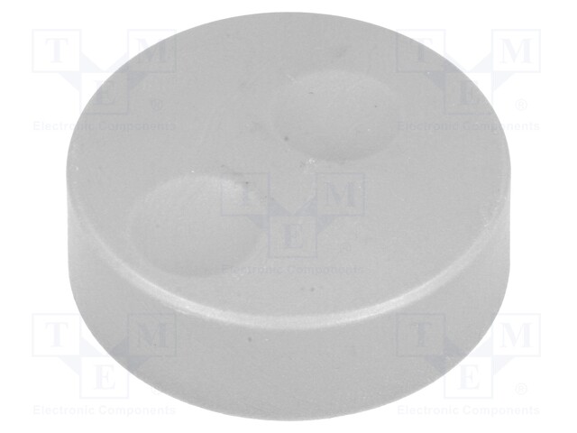 Knob; without pointer; plastic; Shaft d: 6mm; Ø39.6x13.5mm; grey