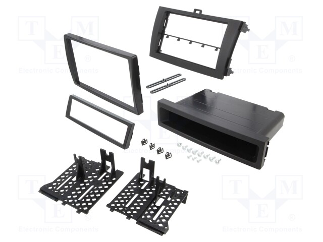 Radio mounting frame; Toyota; 2 DIN; black