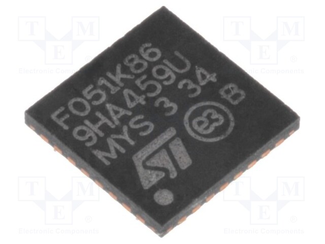 ARM microcontroller; Flash: 64kB; 48MHz; SRAM: 8kB; UFQFPN32