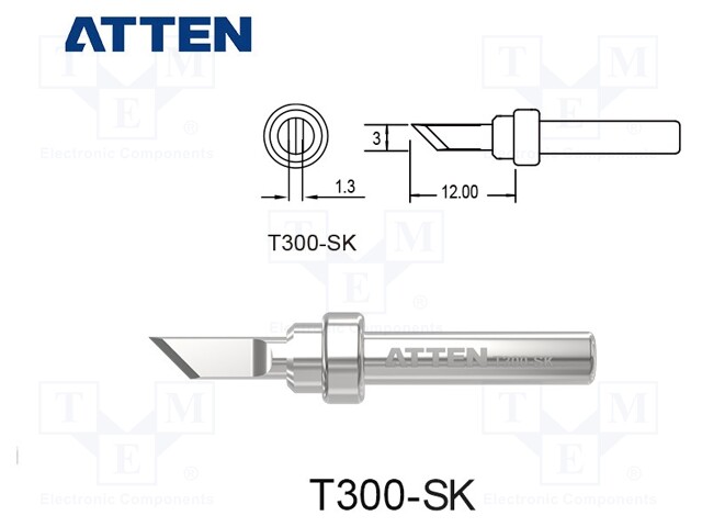 Tip; knife; 3mm; for  soldering iron; SP-H090,ST-9003D