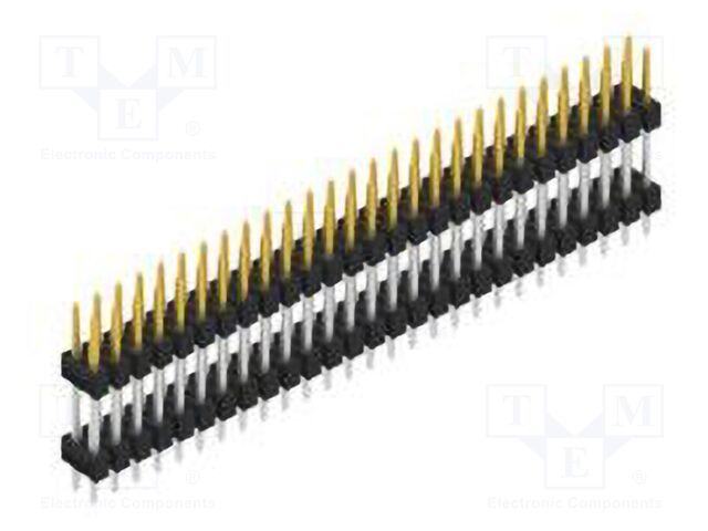 Connector: pin strips; pin header; male; PIN: 54; 2.54mm; THT; 2x27