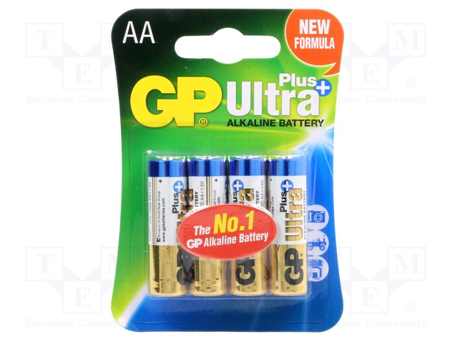 Battery: alkaline; 1.5V; AA; ULTRA PLUS; Batt.no: 4; Ø14.5x50.5mm