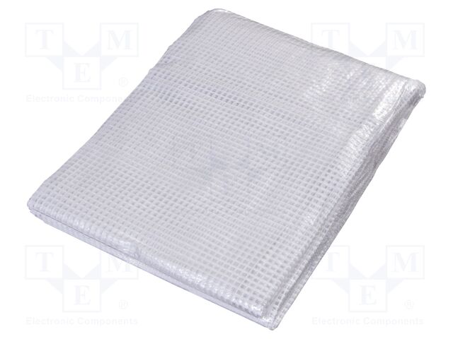 Tarpaulin; L: 4m; Width: 4m; polyetylene; transparent; 100g/m2; 16m2