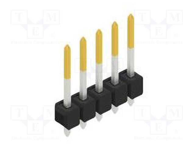 Connector: pin strips; pin header; male; PIN: 5; 2.54mm; THT; 1x5