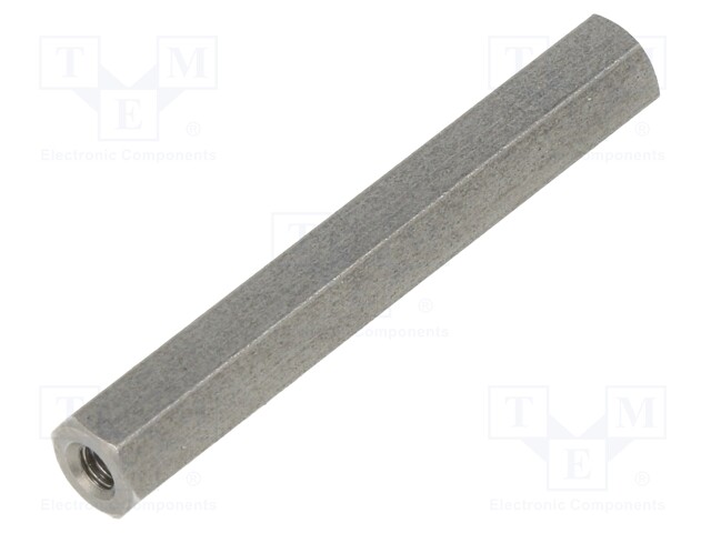 Screwed spacer sleeve; Int.thread: M2,5; 35mm; hexagonal