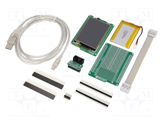 Dev.kit: ARM ST; STM32F407VGT6; USB B mini,pin strips