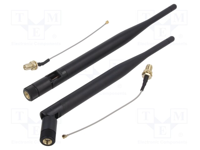 Antenna; black; SMA; 50W; 2400÷2500MHz,5100÷5800MHz; 50Ω; 5dBi