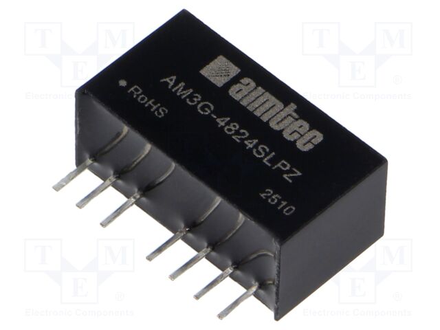 Converter: DC/DC; 3W; Uin: 36÷75V; Uout: 24VDC; Iout: 125mA; SIP8; THT